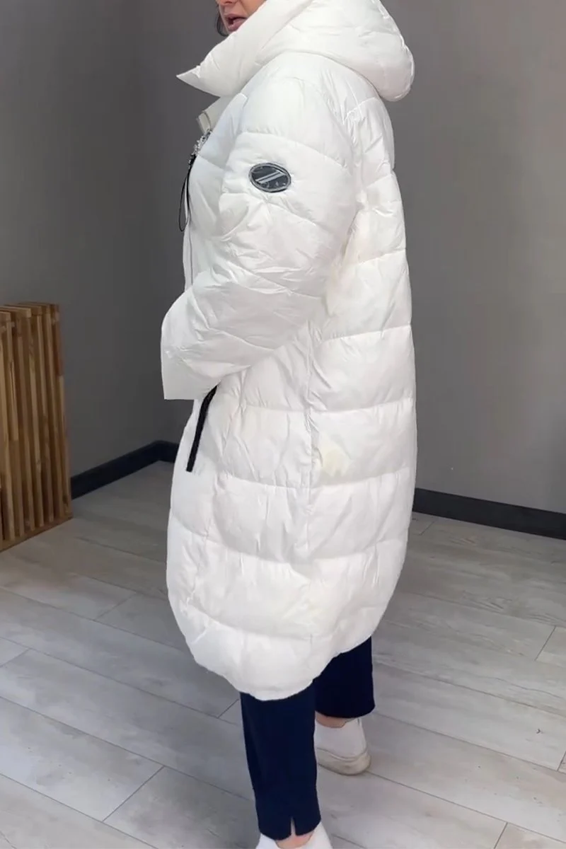 Women's Casual Stand Collar Loose Thick Coat